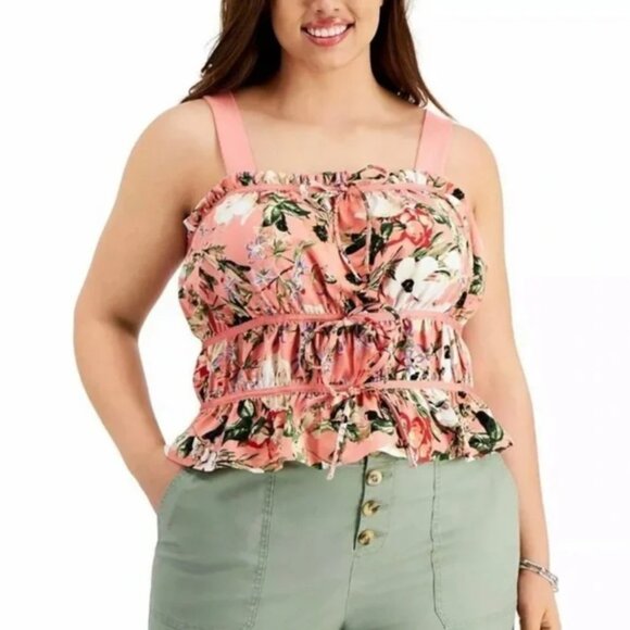 INC International Concepts Tops - INC INTERNATIONAL CONCEPTS FLORAL PRINT TANK TOP - 1X